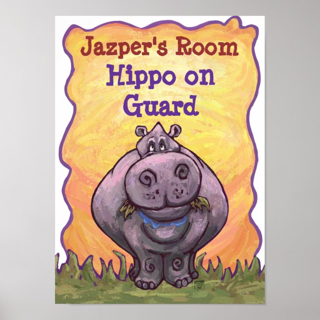 Póster Hippotamus Poster de habitación Personazlie (Frente)