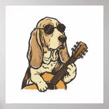 Hippy Beagle Tocando Guitarra