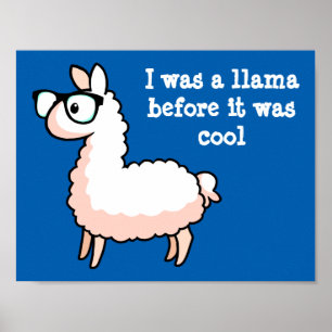 Póster Hipster Llama