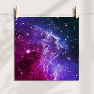 Póster Hipster Morado Ombre Cabeza de Mono Nebulosa