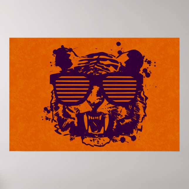 Póster Hipster Tiger (Frente)