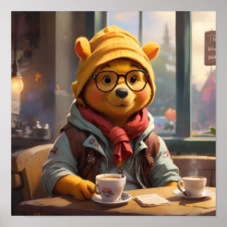 Póster Hipster Winnie the Pooh 1