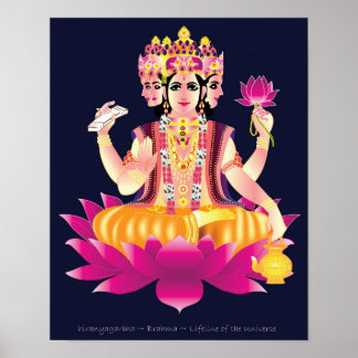 Póster hiranyaGarbha ~ Brahma ~ Lifeline of the Universe