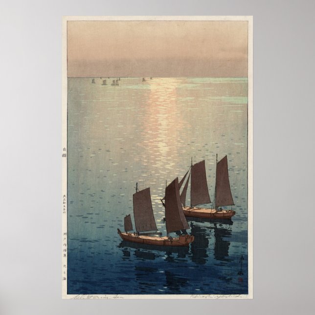 Póster Hiroshi Yoshida Hikaru umi (Frente)