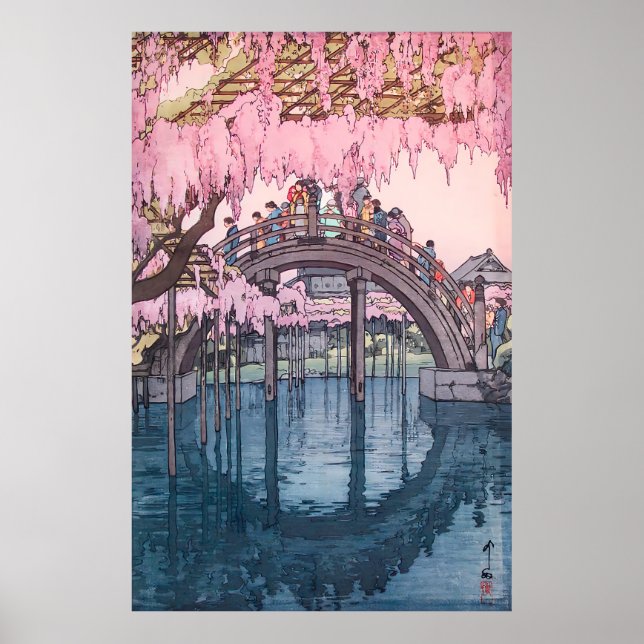 Póster Hiroshi Yoshida – Puente Kameido (1927) (Frente)