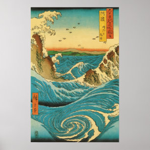 Póster Hiroshige Navaro Rapids