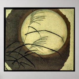 Póster Hiroshige Wind Blowe Grass Poster