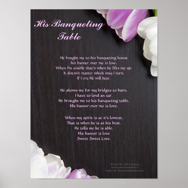 Póster His Banqueting Table... Written by: Cheryl Kinney (Frente)