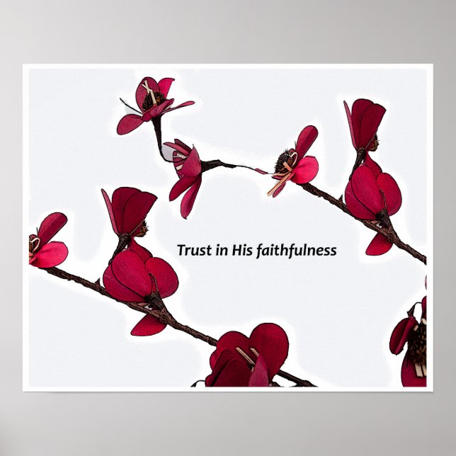 Póster His Faithfulness - Inspirational Wall Poster (Frente)