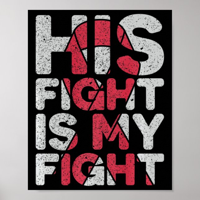 Póster His Fight Is My Fight Brain Aneurysm Support  (Frente)