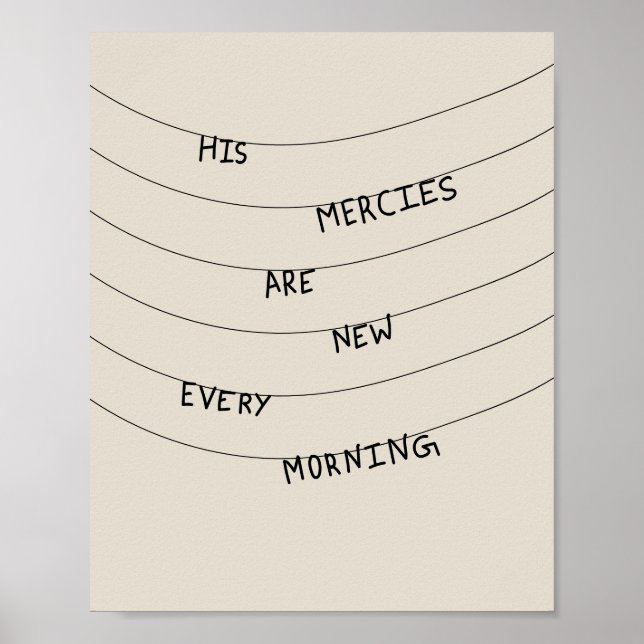 Póster His Mercies are new every Morning  (Frente)