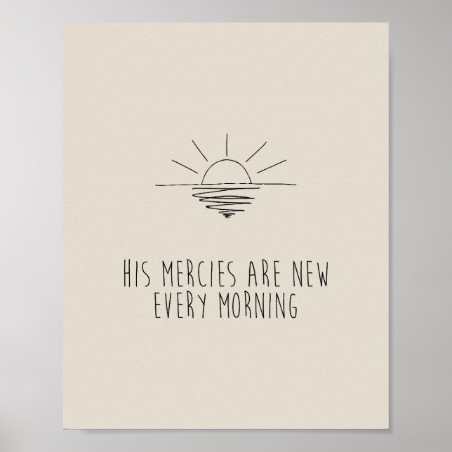 Póster His Mercies Are New Every Morning (Frente)