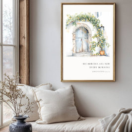 Póster His Mercies are New Every Morning Bible Verse