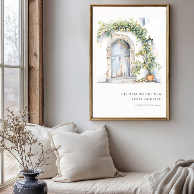 Póster His Mercies are New Every Morning Bible Verse (Subido por el creador)