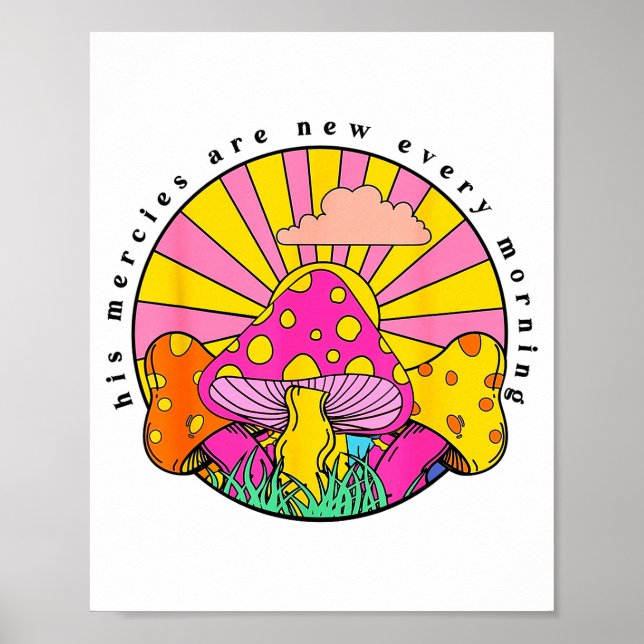 Póster His Mercies Are New Every Morning Christian Faith  (Frente)