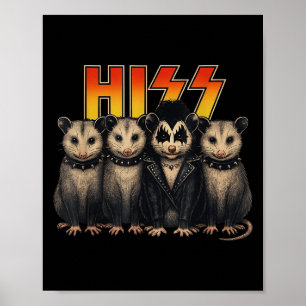 Póster Hissum Banda de rock disfraz fiesta de Halloween