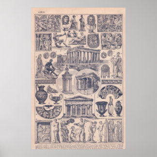 Póster Historia, Antigua Grecia,