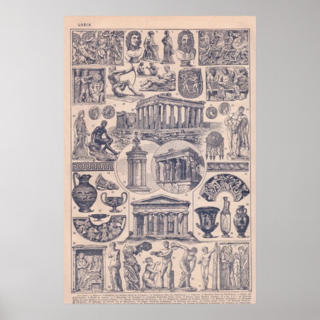 Póster Historia, Antigua Grecia, (Frente)