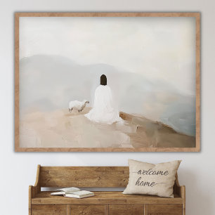 Póster Historia Bíblica Sobre La Oveja Perdida Jesús Y La