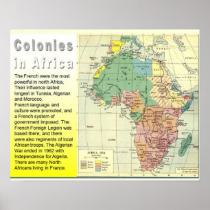 Póster Historia, colonización, colonias en África
