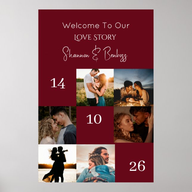 Póster Historia de Amor Moderno Fotografía de Compromiso  (Frente)