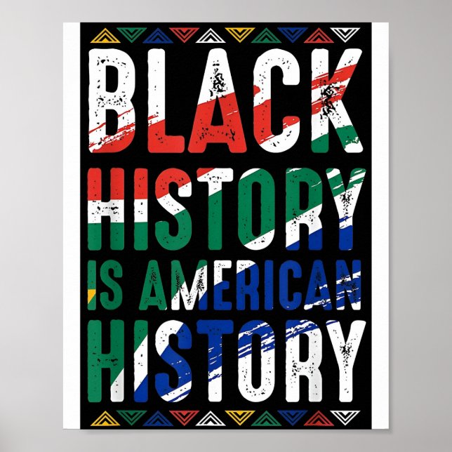 Póster Historia de Bhm Poster afroamericano (Frente)