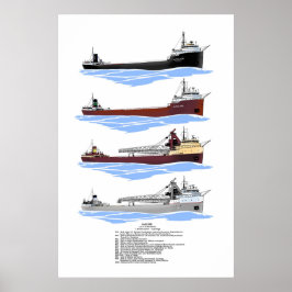 Póster Historia de Cuyahoga, carguero de los Grandes Lago
