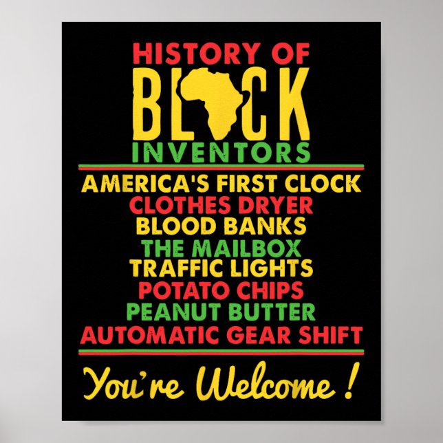 Póster Historia De Inventores Negros Olvidados Historia N (Frente)