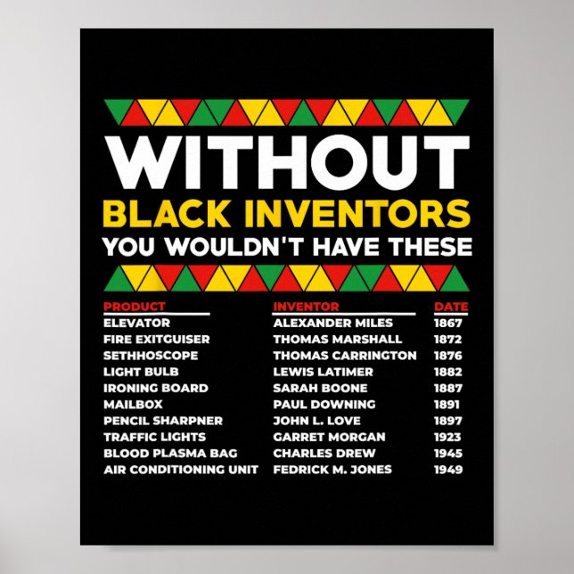 Póster Historia de inventores negros olvidados Historia n (Frente)