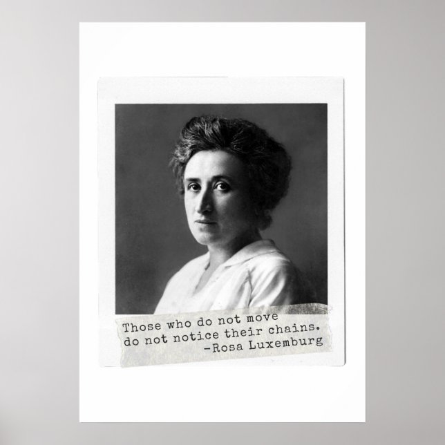 Póster Historia de la mujer: Cita de Rosa Luxemburgo sobr (Frente)