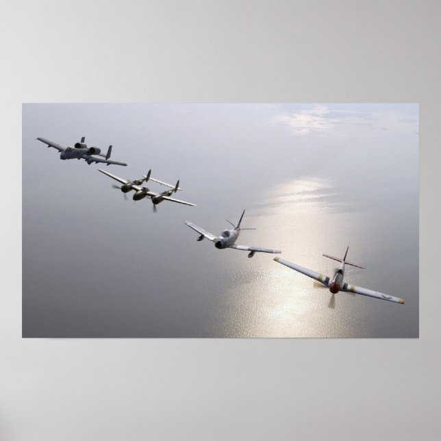 Póster Historia de los aviones de guerra (Frente)