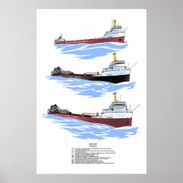 Póster Historia de los cargueros de los Grandes Lagos