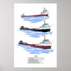Póster Historia de los cargueros de los Grandes Lagos