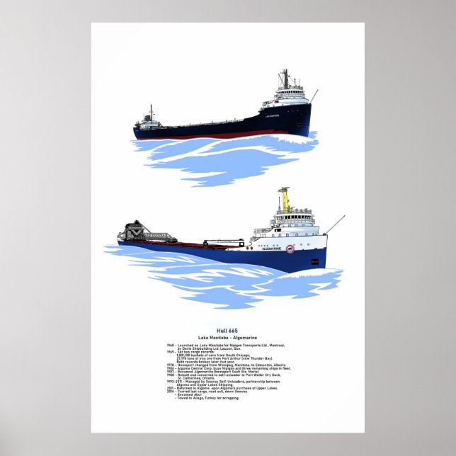 Póster Historia de los cargueros de los Grandes Lagos en  (Frente)