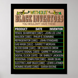 Póster Historia De Los Inventores Negros Olvidados Histor