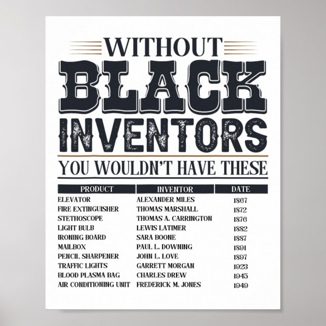 Póster Historia De Los Inventores Negros Olvidados Histor (Frente)
