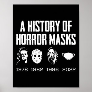 Póster Historia del horror máscaras Lazy Halloween Costum