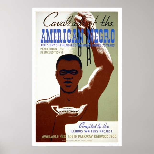Póster Historia del Negro estadounidense 1940 WPA (Frente)