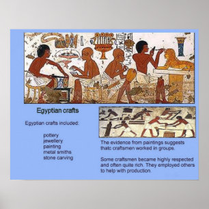 Póster Historia, Egipto antiguo, artesanías egipcias