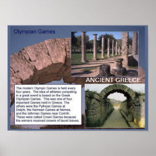 Póster Historia, Grecia Antigua, Juegos Olímpicos
