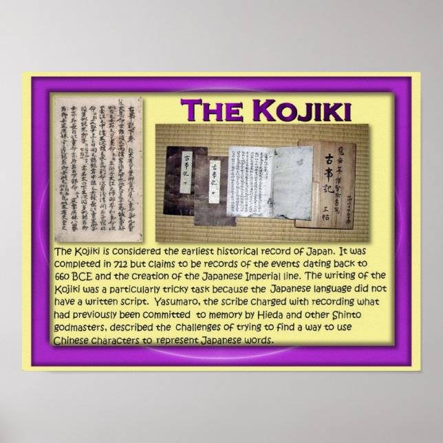 Póster Historia, Japón, Kojiki (Frente)