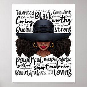 Póster Historia Negra Africana Damas Afroamericanas Junio