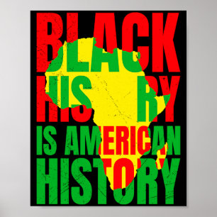 Póster Historia Negra Africana Historia Americana Usa Afr