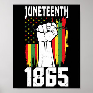 Póster Historia negra afroamericana 1865 1 de junio