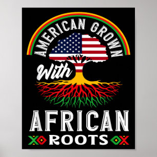 Póster Historia Negra Americana Crece Con Raíces Africana