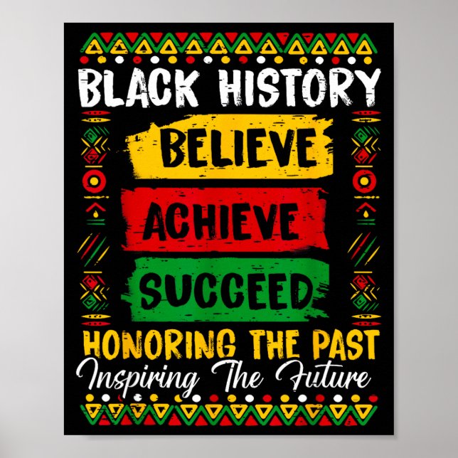 Póster Historia Negra Cree Logra Honrando Pasado Inspir (Frente)