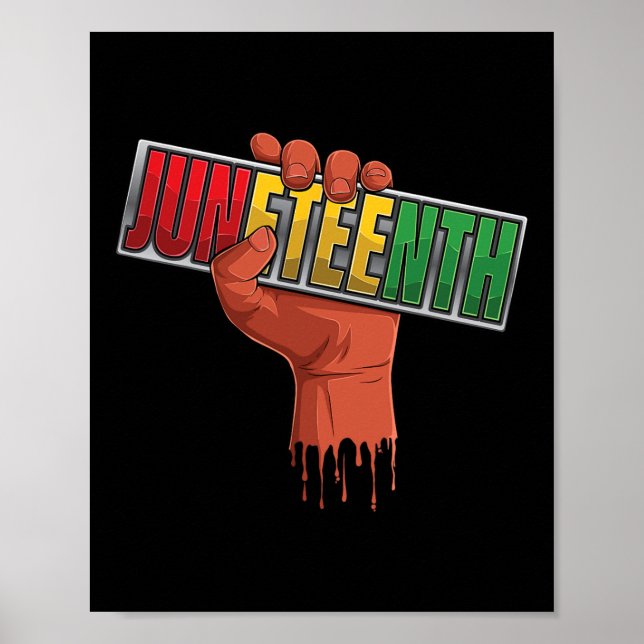 Póster Historia negra de la libertad africana afroamerica (Frente)