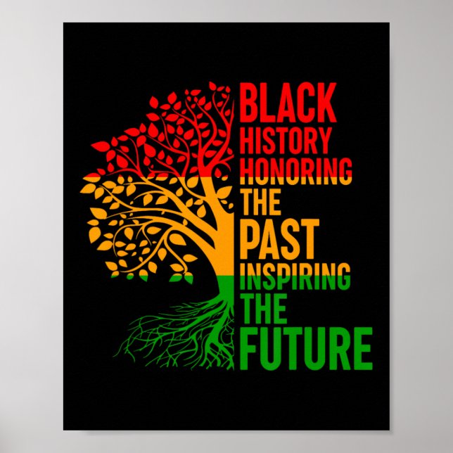 Póster Historia negra honrando a los futuros hombres del  (Frente)