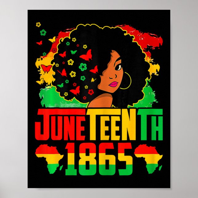 Póster Historia Negra Juneteenth Es Mi Día de la Independ (Frente)