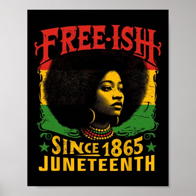 Póster Historia negra libre Junetdecia Libertad Emancipa (Frente)